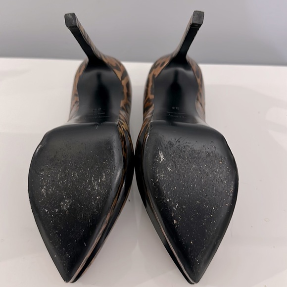 YVES SAINT LAURENT YSL JANIS 105 PLATFORM Animal Print HEELS - Picture 6 of 6